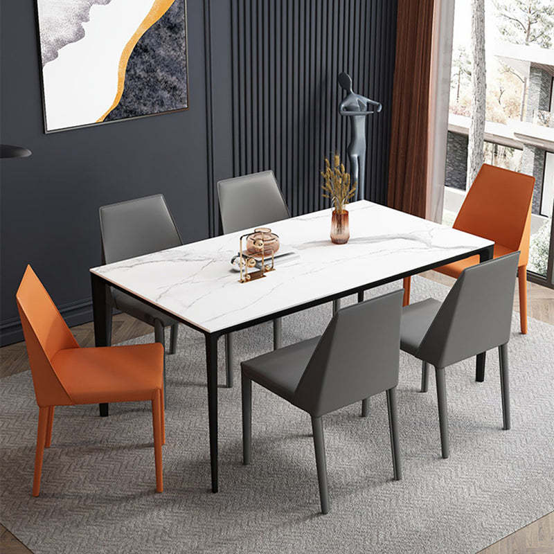 Nordic Upholstered Leather Steel Dining Chair