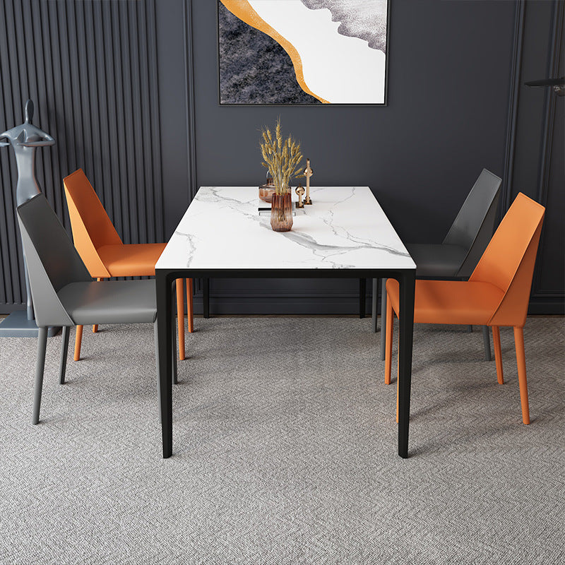Nordic Upholstered Leather Steel Dining Chair