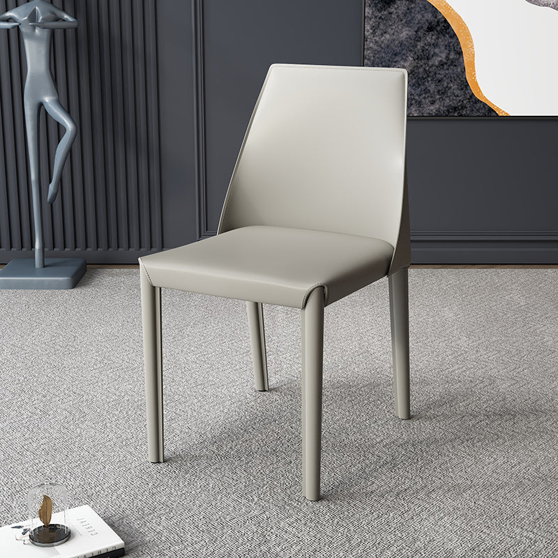 Nordic Upholstered Leather Steel Dining Chair