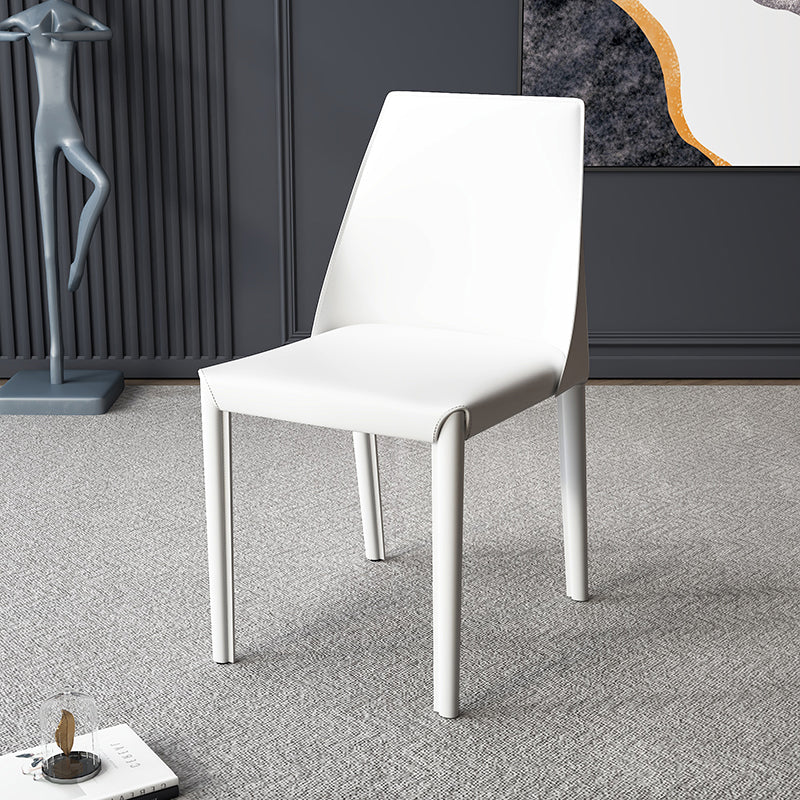 Nordic Upholstered Leather Steel Dining Chair