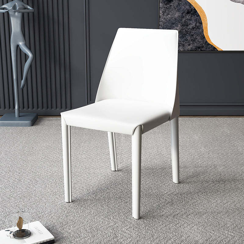Nordic Upholstered Leather Steel Dining Chair