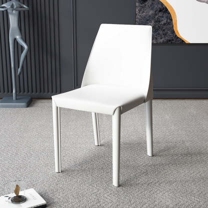 Nordic Upholstered Leather Steel Dining Chair