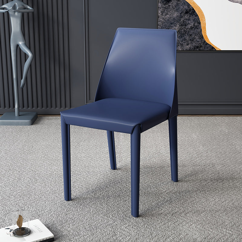 Nordic Upholstered Leather Steel Dining Chair