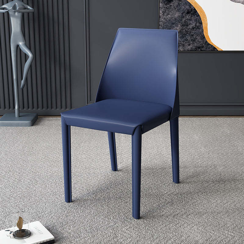 Nordic Upholstered Leather Steel Dining Chair