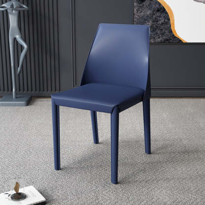 Nordic Upholstered Leather Steel Dining Chair