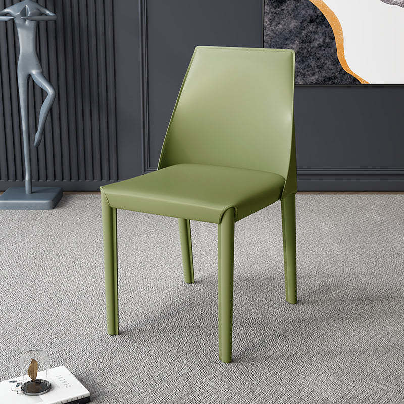 Nordic Upholstered Leather Steel Dining Chair
