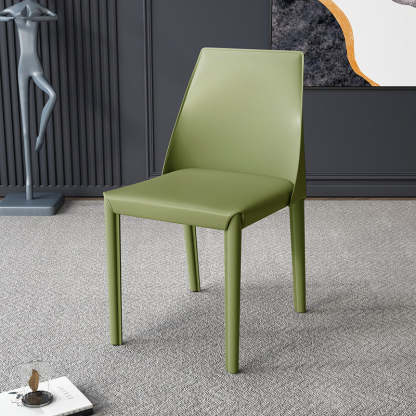 Nordic Upholstered Leather Steel Dining Chair