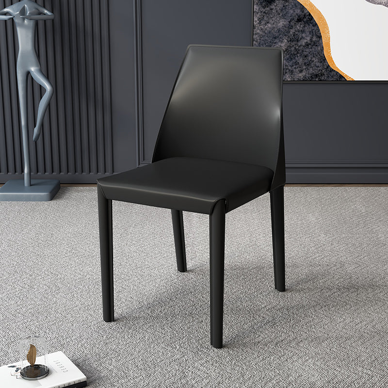 Nordic Upholstered Leather Steel Dining Chair
