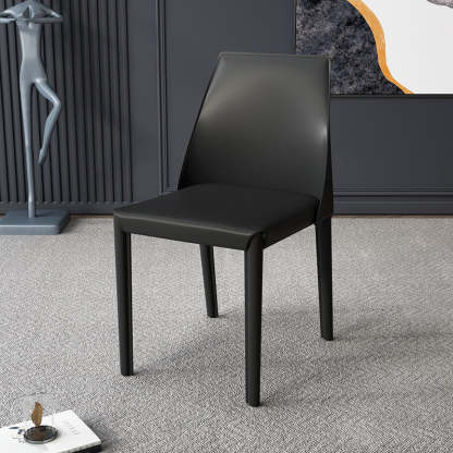 Nordic Upholstered Leather Steel Dining Chair