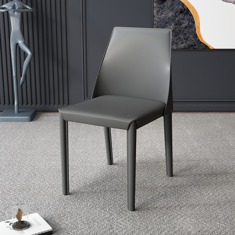 Nordic Upholstered Leather Steel Dining Chair