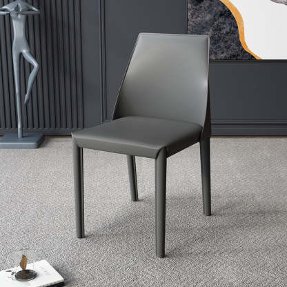 Nordic Upholstered Leather Steel Dining Chair