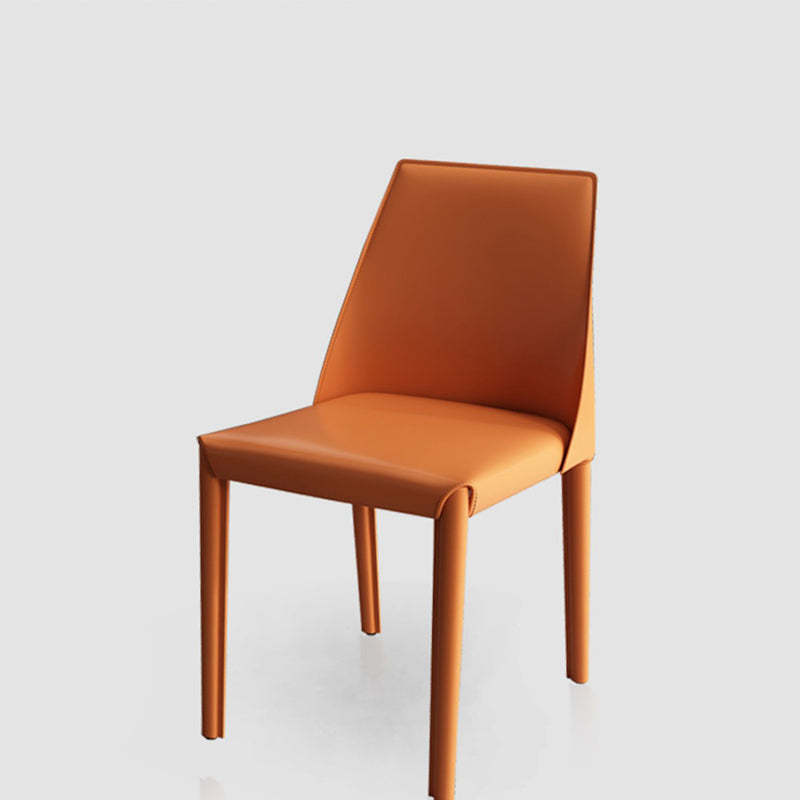 Nordic Upholstered Leather Steel Dining Chair