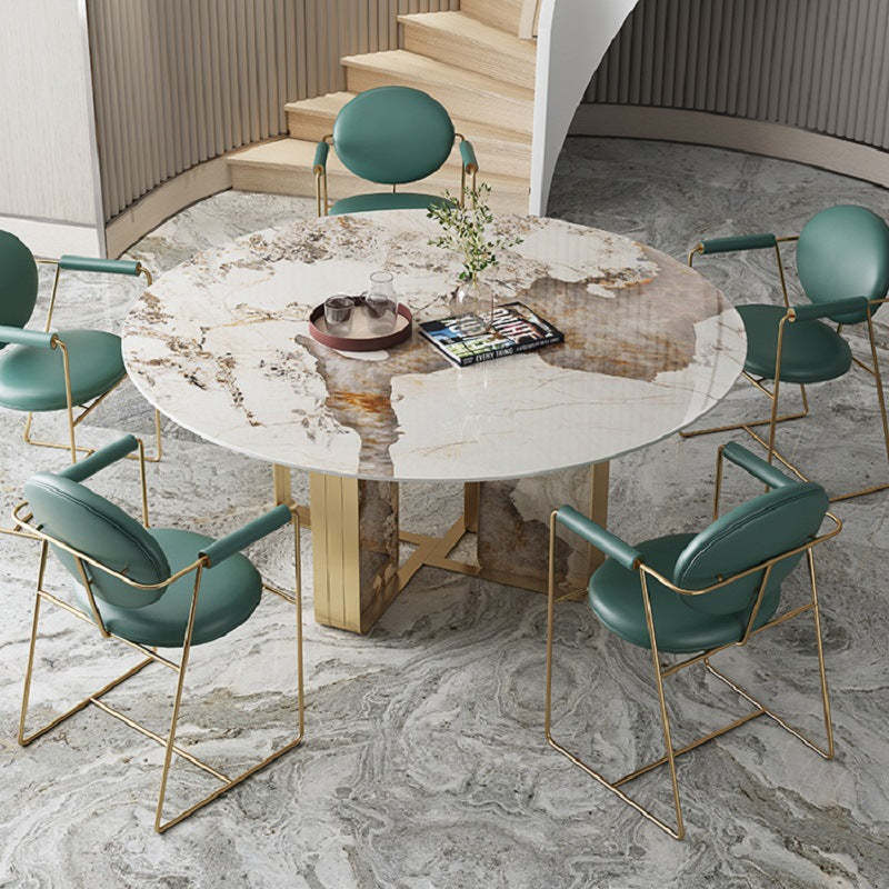 Nordic Upholstered Leather Titanium Dining Chair