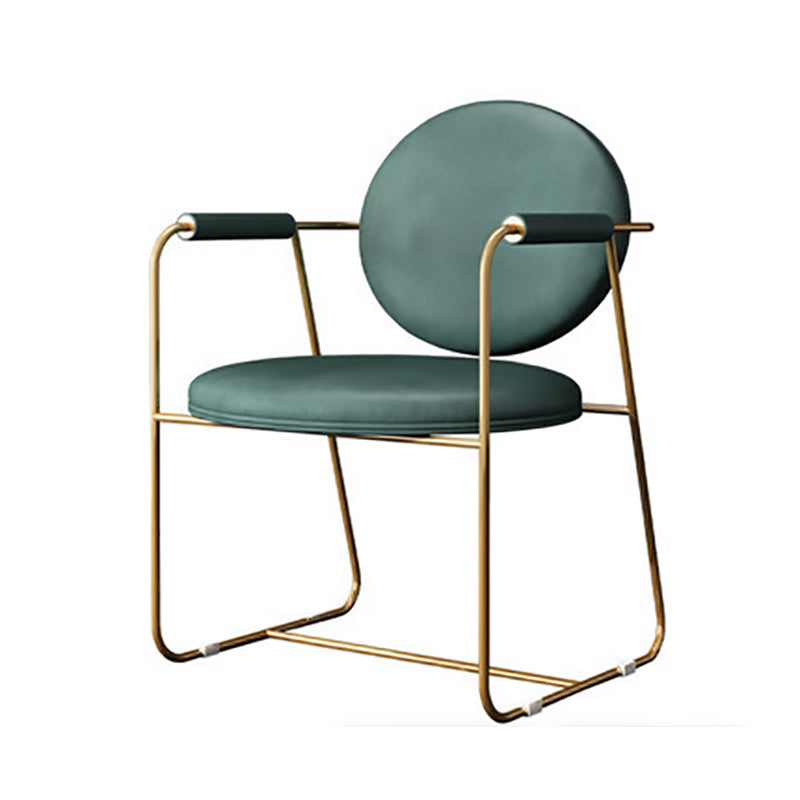 Nordic Upholstered Leather Titanium Dining Chair