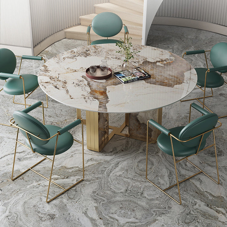 Nordic Upholstered Leather Titanium Dining Chair
