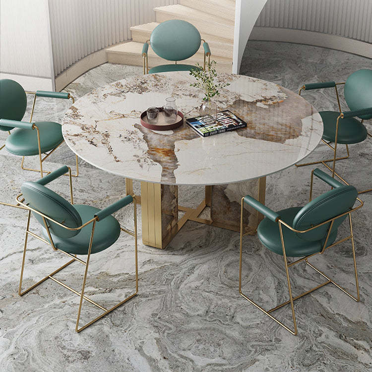 Nordic Upholstered Leather Titanium Dining Chair
