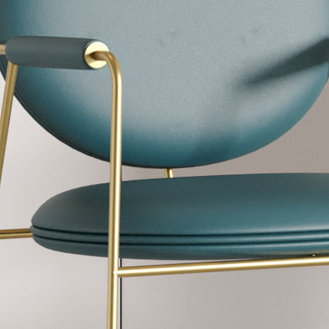 Nordic Upholstered Leather Titanium Dining Chair
