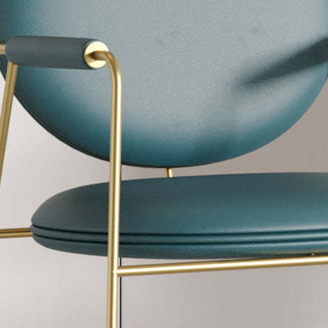 Nordic Upholstered Leather Titanium Dining Chair