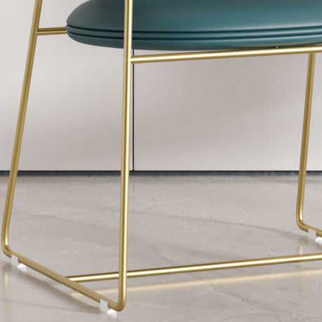 Nordic Upholstered Leather Titanium Dining Chair