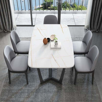 Nordic Upholstered Leather Wood Dining Chair