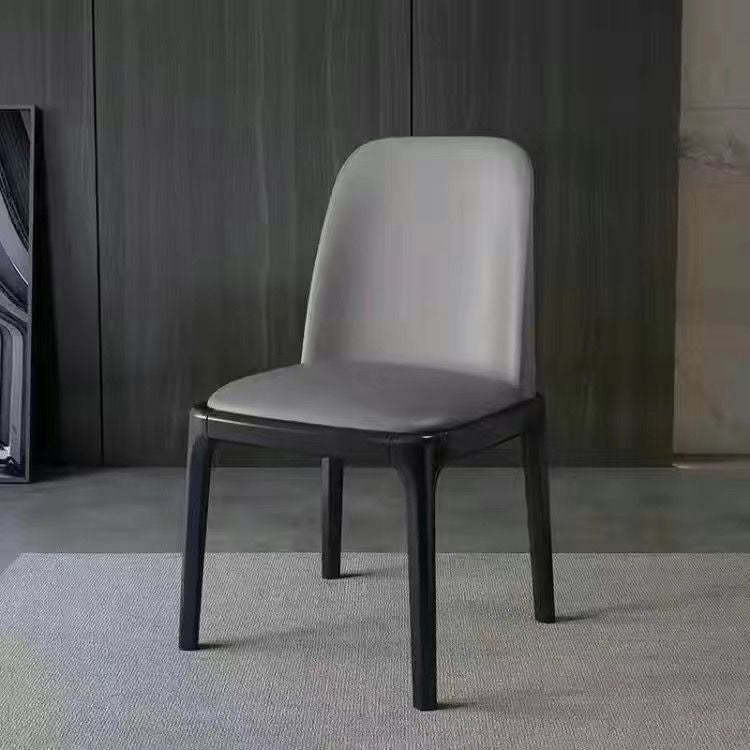 Lighom upholstered leather wood dining chairs & benches for dining room