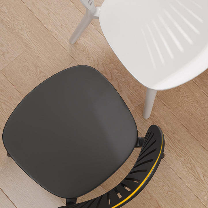 Nordic Plastic Scalloped Dining Chair — White