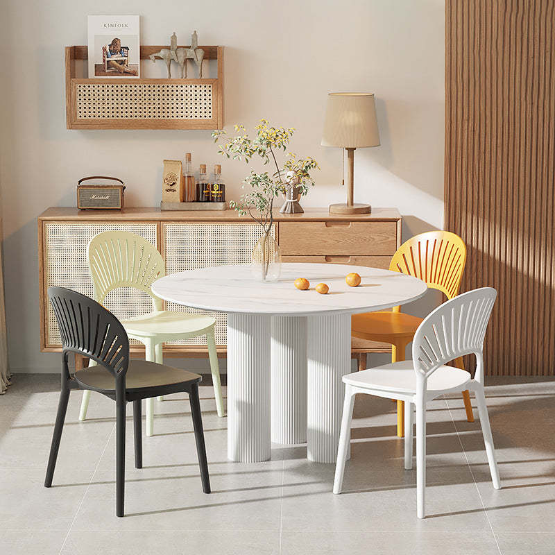 Nordic Plastic Scalloped Dining Chair