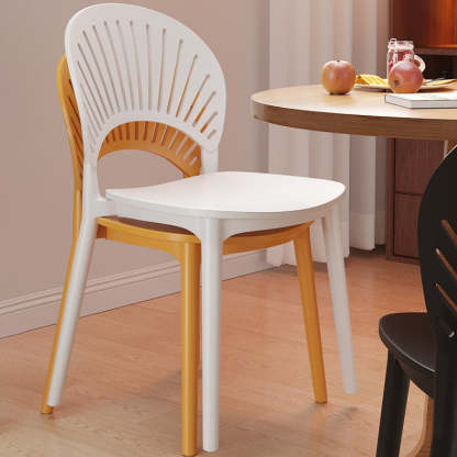 Nordic Plastic Scalloped Dining Chair