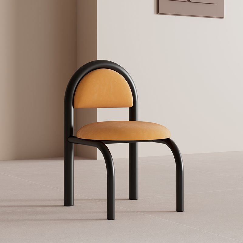 Nordic Upholstered Velvet Metal Dining Chair
