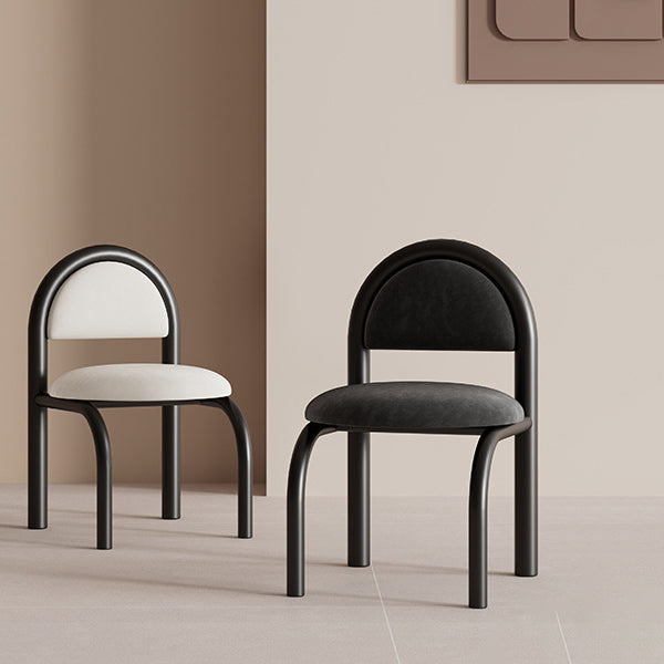 Nordic Upholstered Velvet Metal Dining Chair