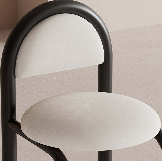 Nordic Upholstered Velvet Metal Dining Chair