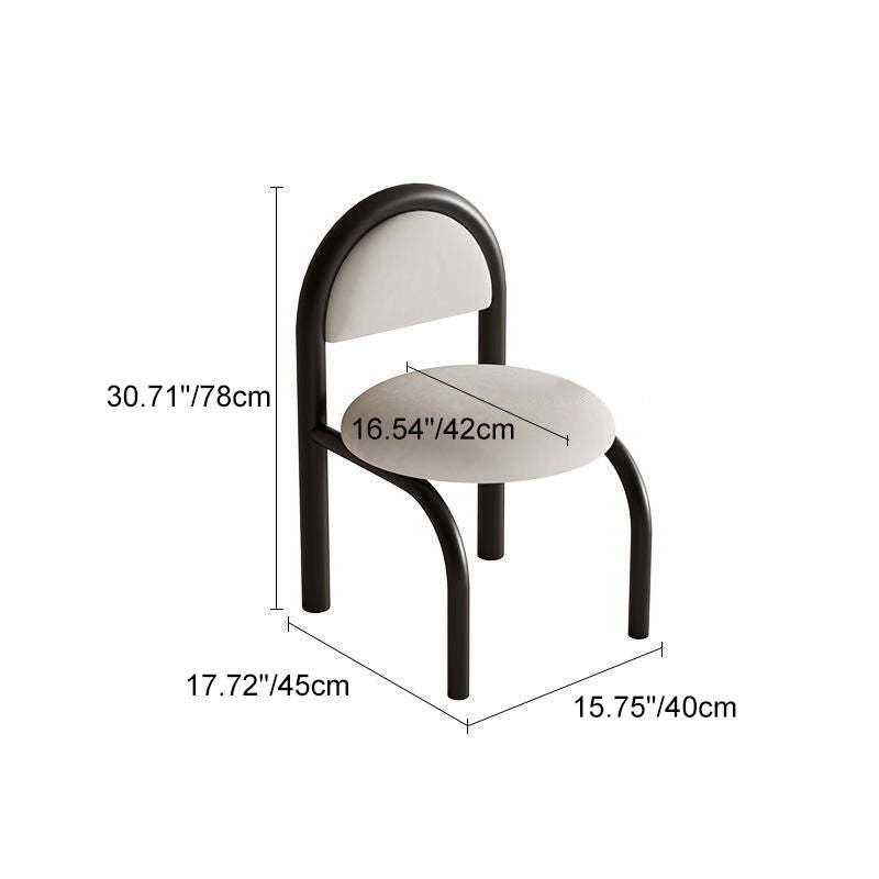 Nordic Upholstered Velvet Metal Dining Chair