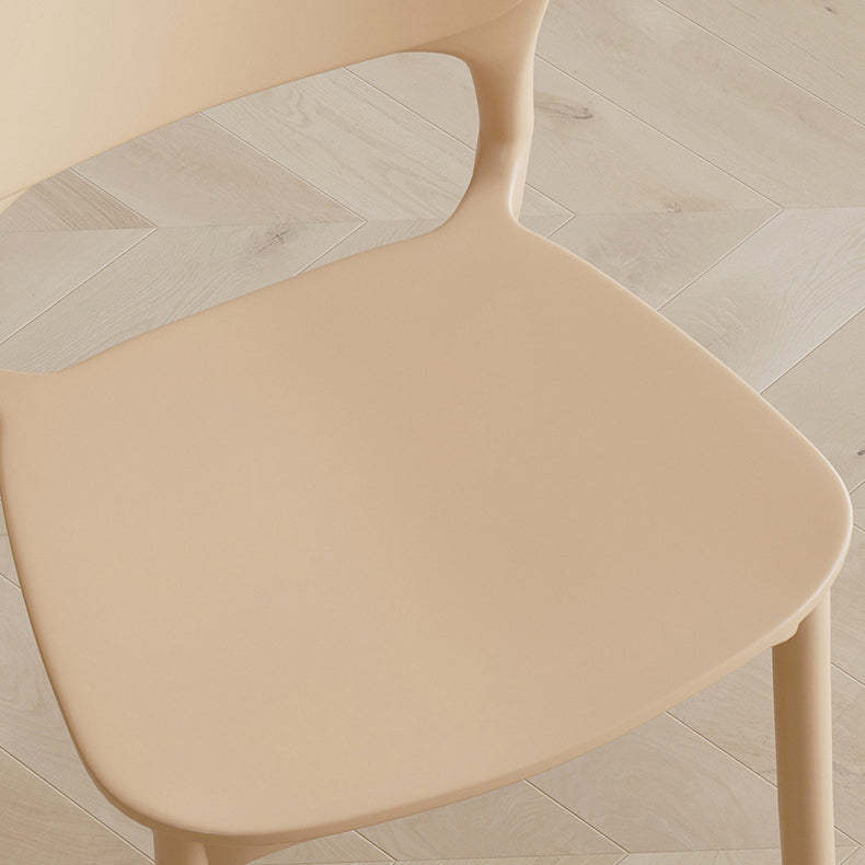 Minimalist Plastic Dining Chair — Yellow