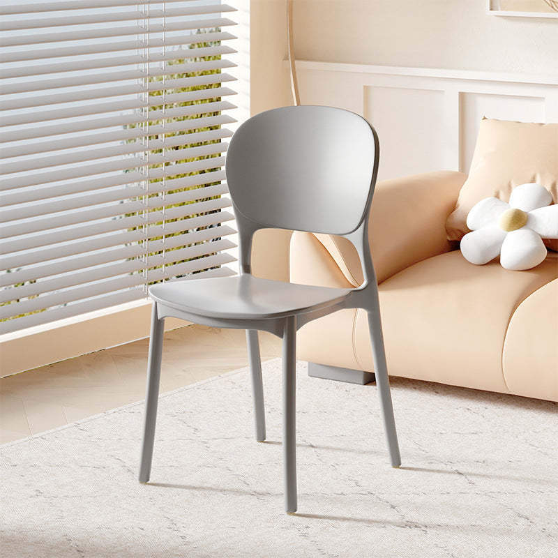 Minimalist gray dining chairs & benches