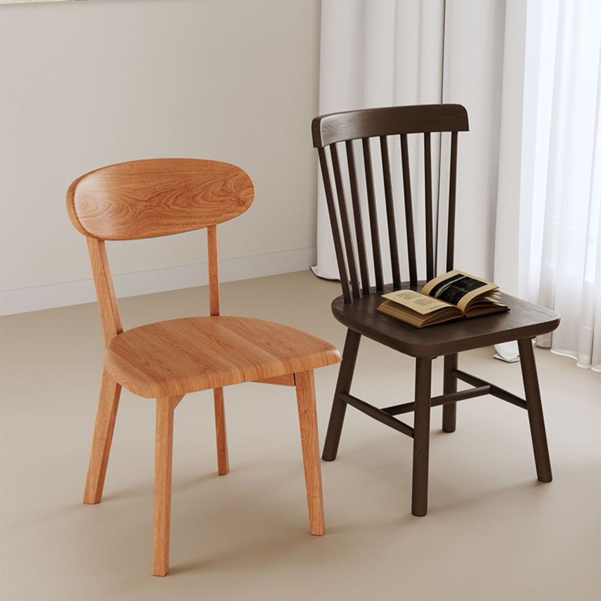 Minimalist Solid Wood Dining Chair