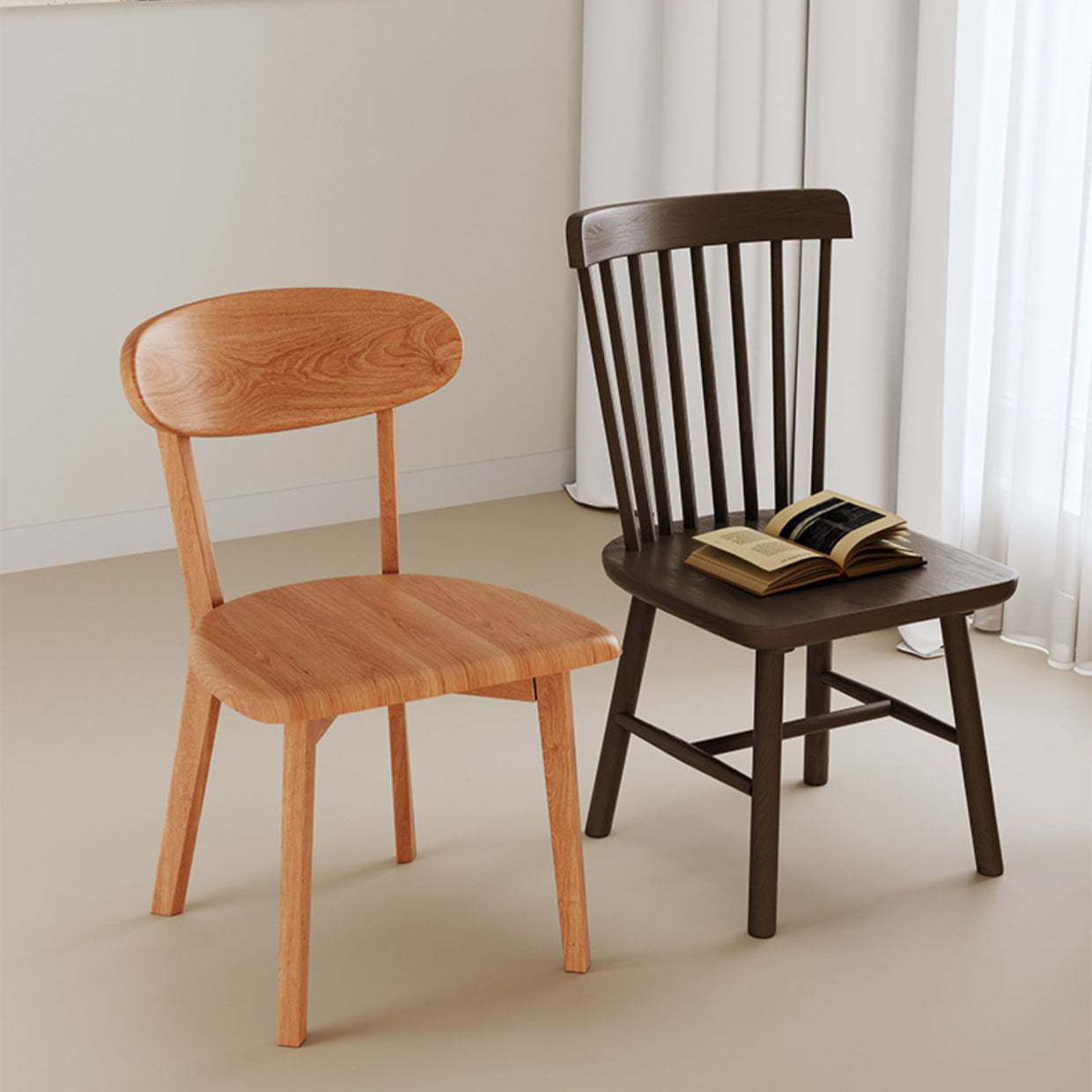 Minimalist Solid Wood Dining Chair