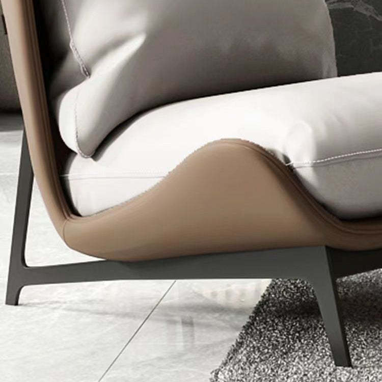 Nordic Upholstered Leather Accent Chair