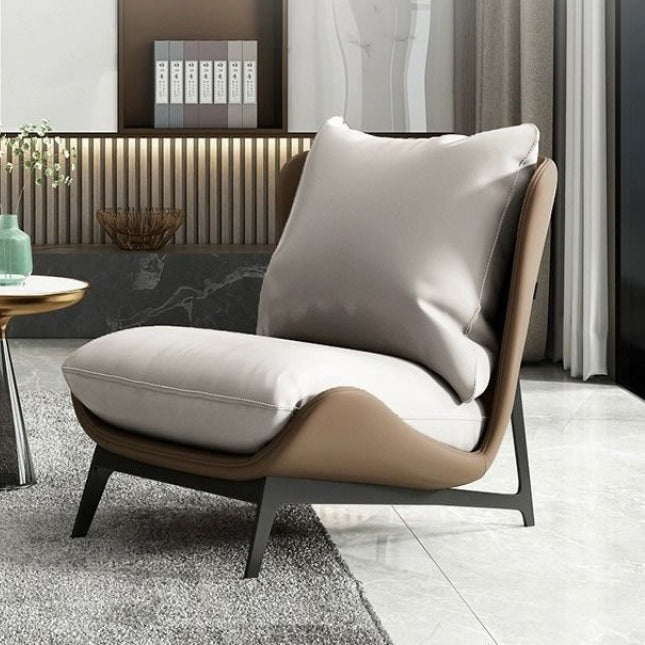 Nordic Upholstered Leather Accent Chair