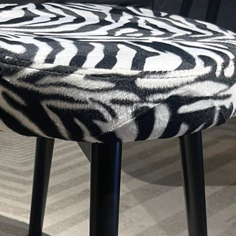 Retro Swivel Wood Fabric Vanity Stool