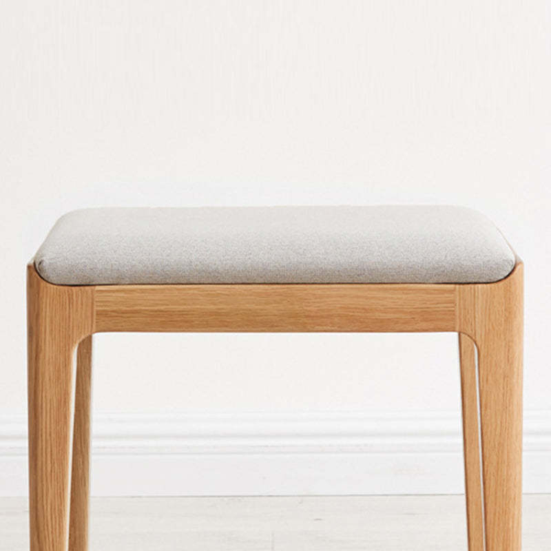 Minimalist Upholstered Fabric Wood Vanity Stool