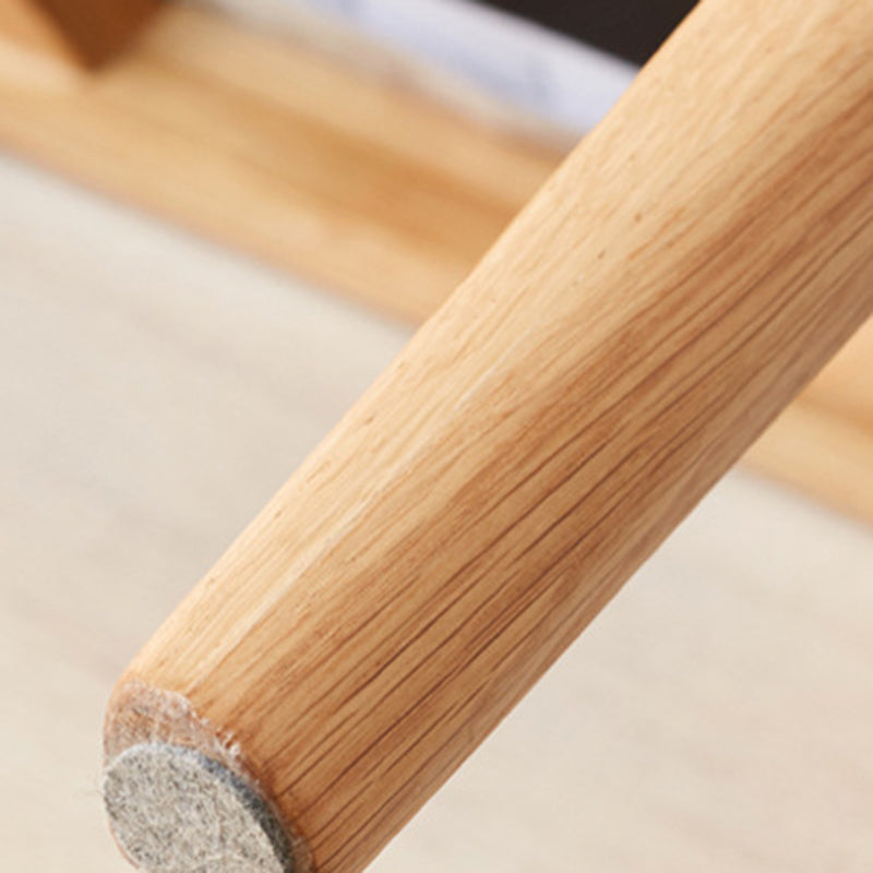 Minimalist Upholstered Fabric Wood Vanity Stool