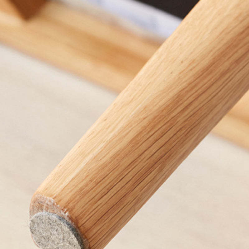Minimalist Upholstered Fabric Wood Vanity Stool