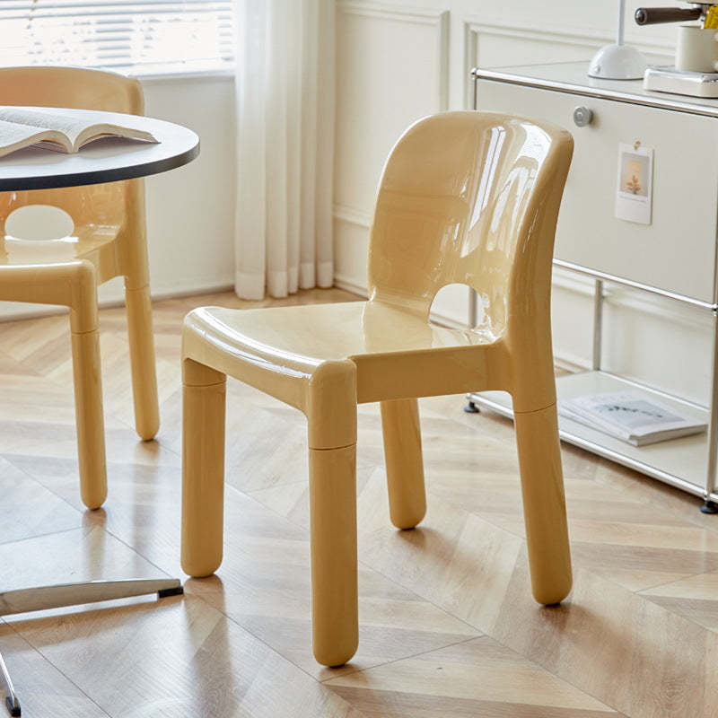 Mid-Century Plastic Dining Chair — Yellow
