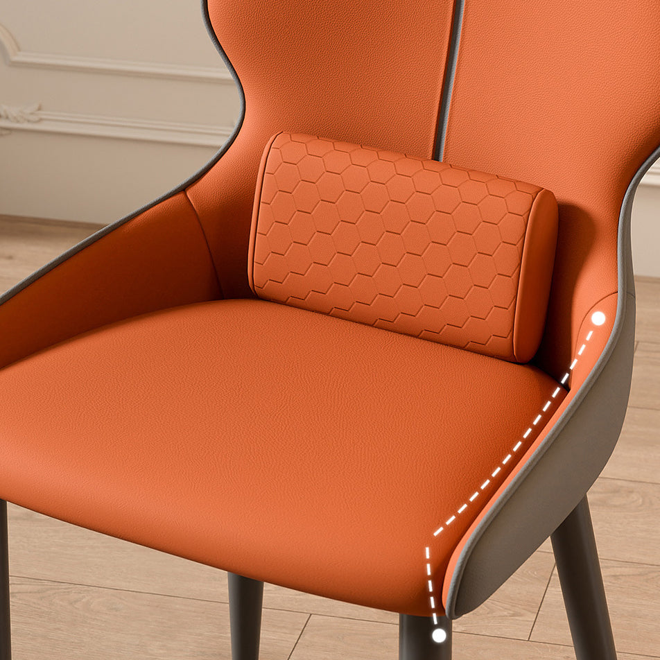Luxury Leather Steel Dining Chair