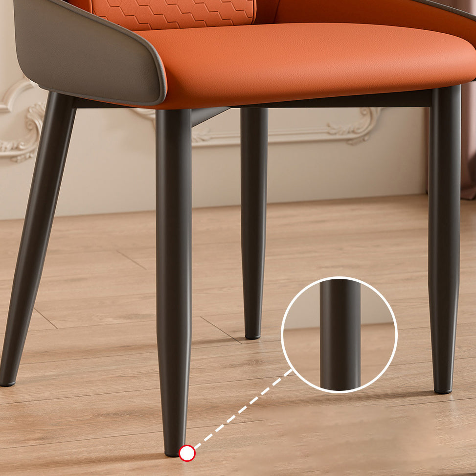 Luxury Leather Steel Dining Chair