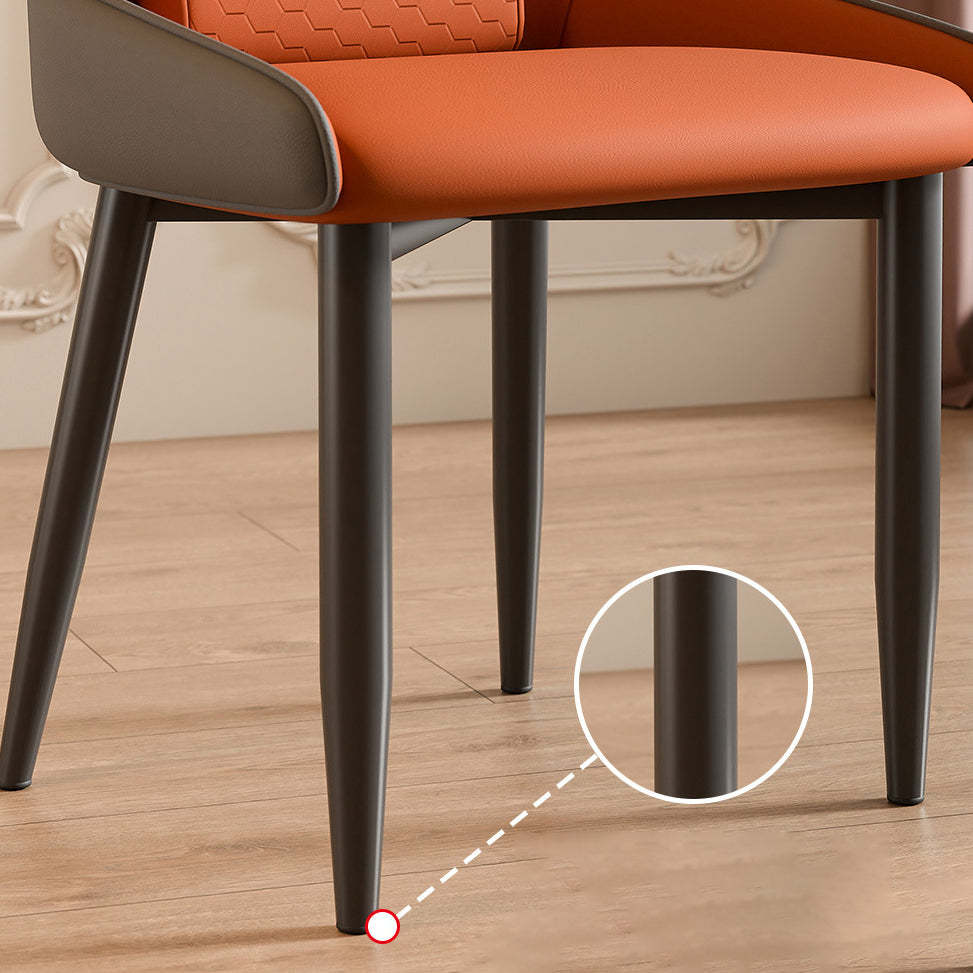 Luxury Leather Steel Dining Chair