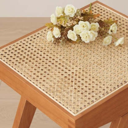Minimalist Rattan Wood Low Stool