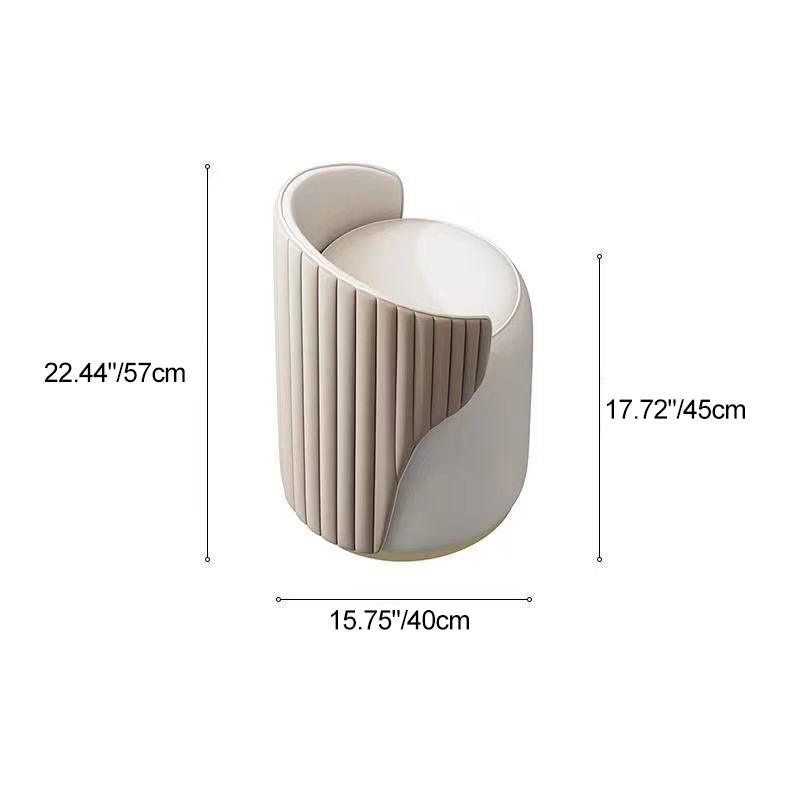 Minimalist Leather Vanity Stool