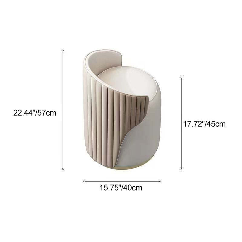 Minimalist Leather Vanity Stool