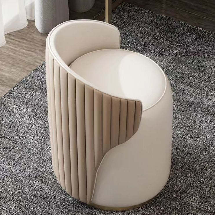 Minimalist Leather Vanity Stool